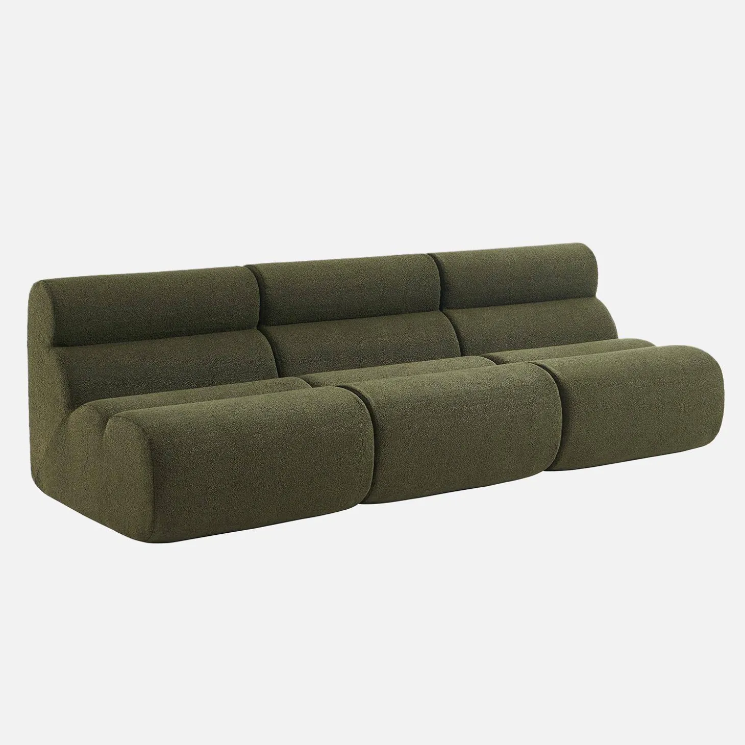 Módulo para sofá modular em tecido bouclé, set de 3