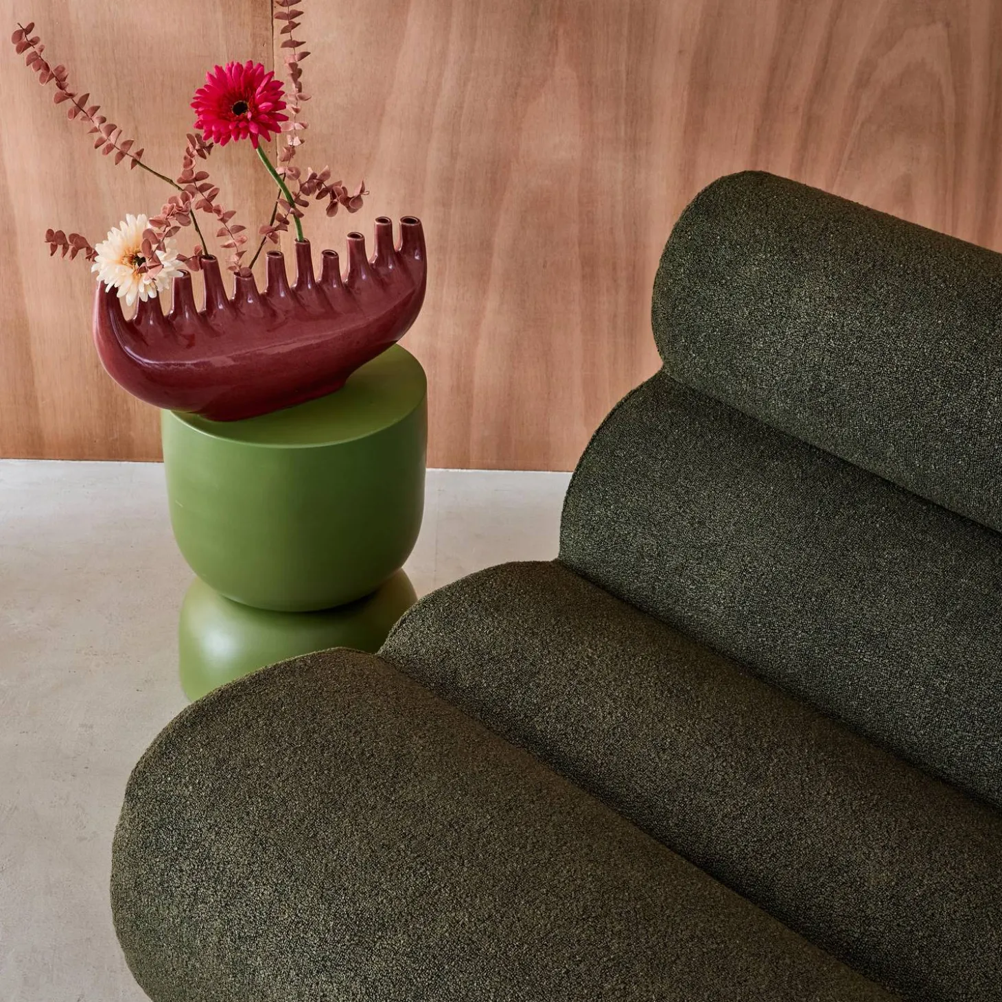 Módulo para sofá modular em tecido bouclé, set de 3