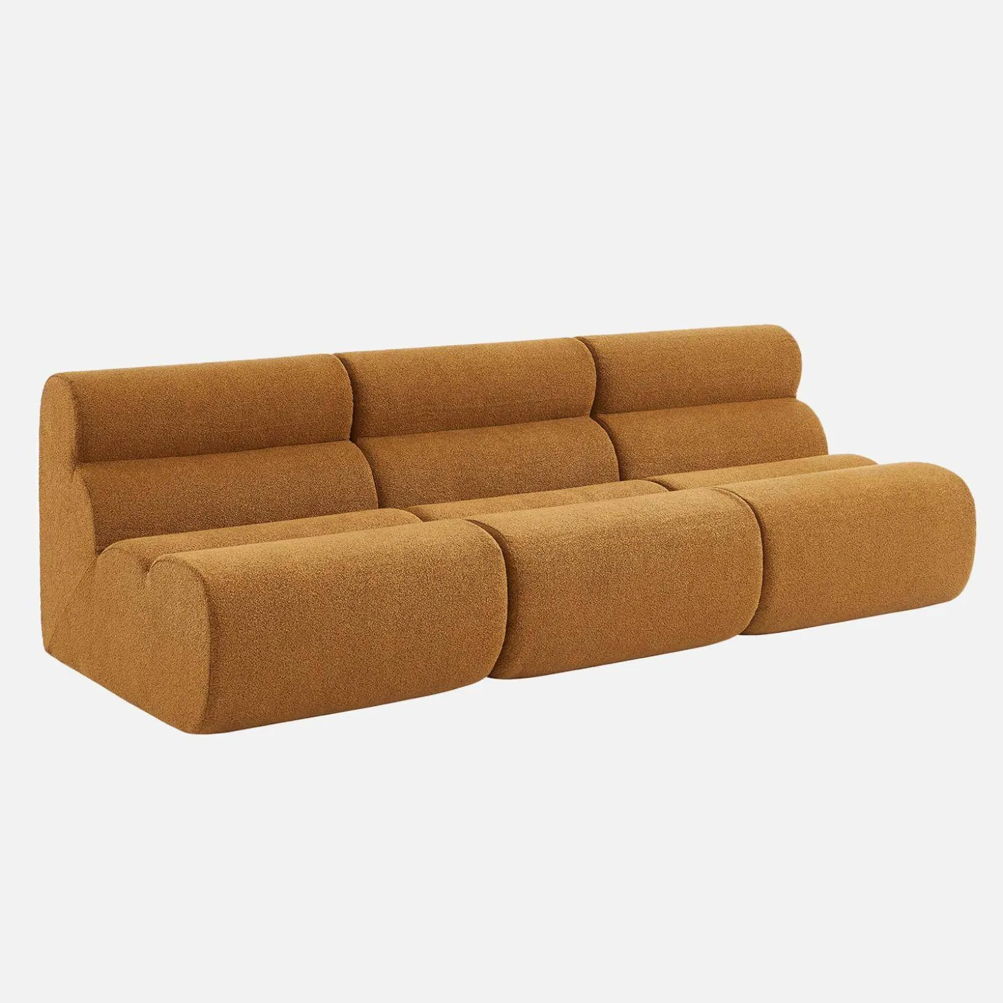 Módulo para sofá modular em tecido bouclé, set de 3