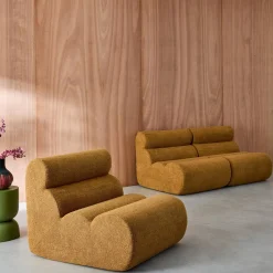 Módulo para sofá modular em tecido bouclé, set de 3