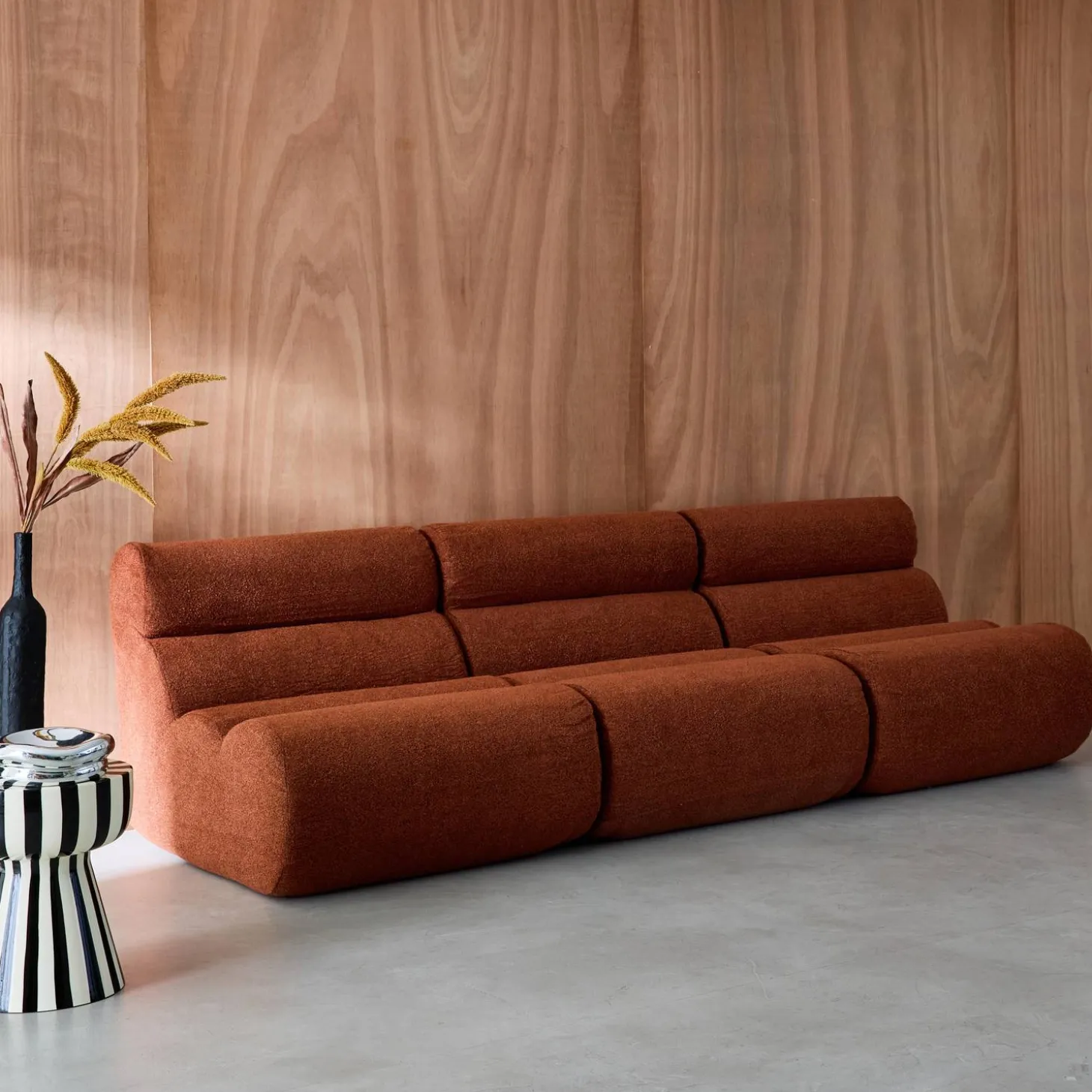 Módulo para sofá modular em tecido bouclé, set de 3