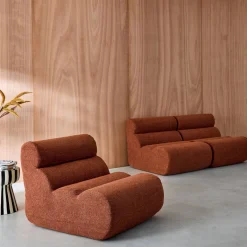 Módulo para sofá modular em tecido bouclé, set de 3
