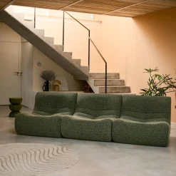 Módulo para sofá modular em tecido efeito alpaca, set de 3