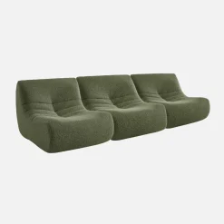 Módulo para sofá modular em tecido efeito alpaca, set de 3