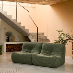 Módulo para sofá modular em tecido efeito alpaca, set de 2