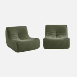 Módulo para sofá modular em tecido efeito alpaca, set de 2
