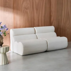 Módulo para sofá modular em tecido bouclé, set de 2