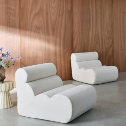 Módulo para sofá modular em tecido bouclé, set de 2