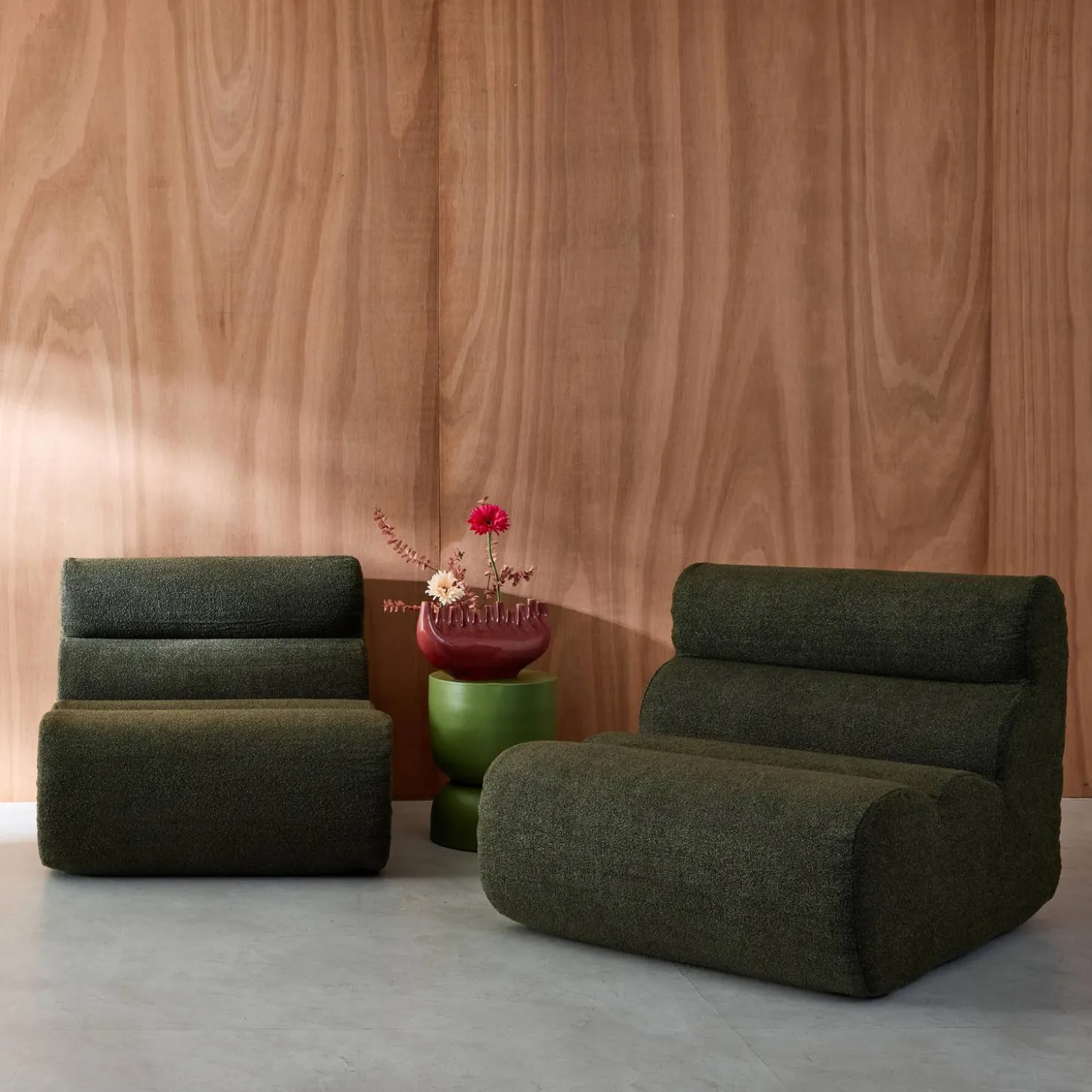 Módulo para sofá modular em tecido bouclé, set de 2