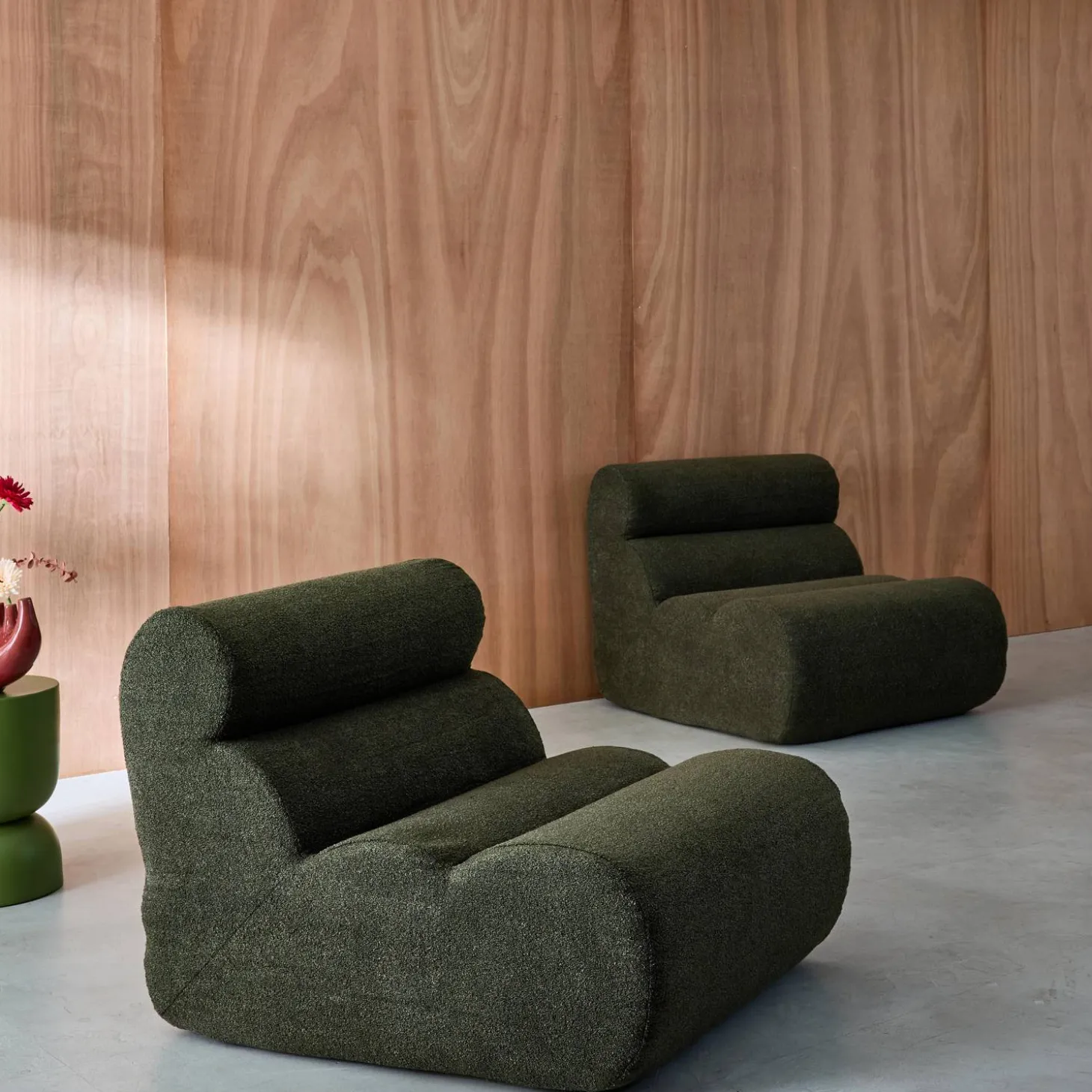 Módulo para sofá modular em tecido bouclé, set de 2