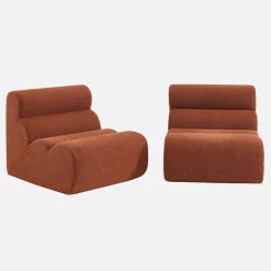 Módulo para sofá modular em tecido bouclé, set de 2