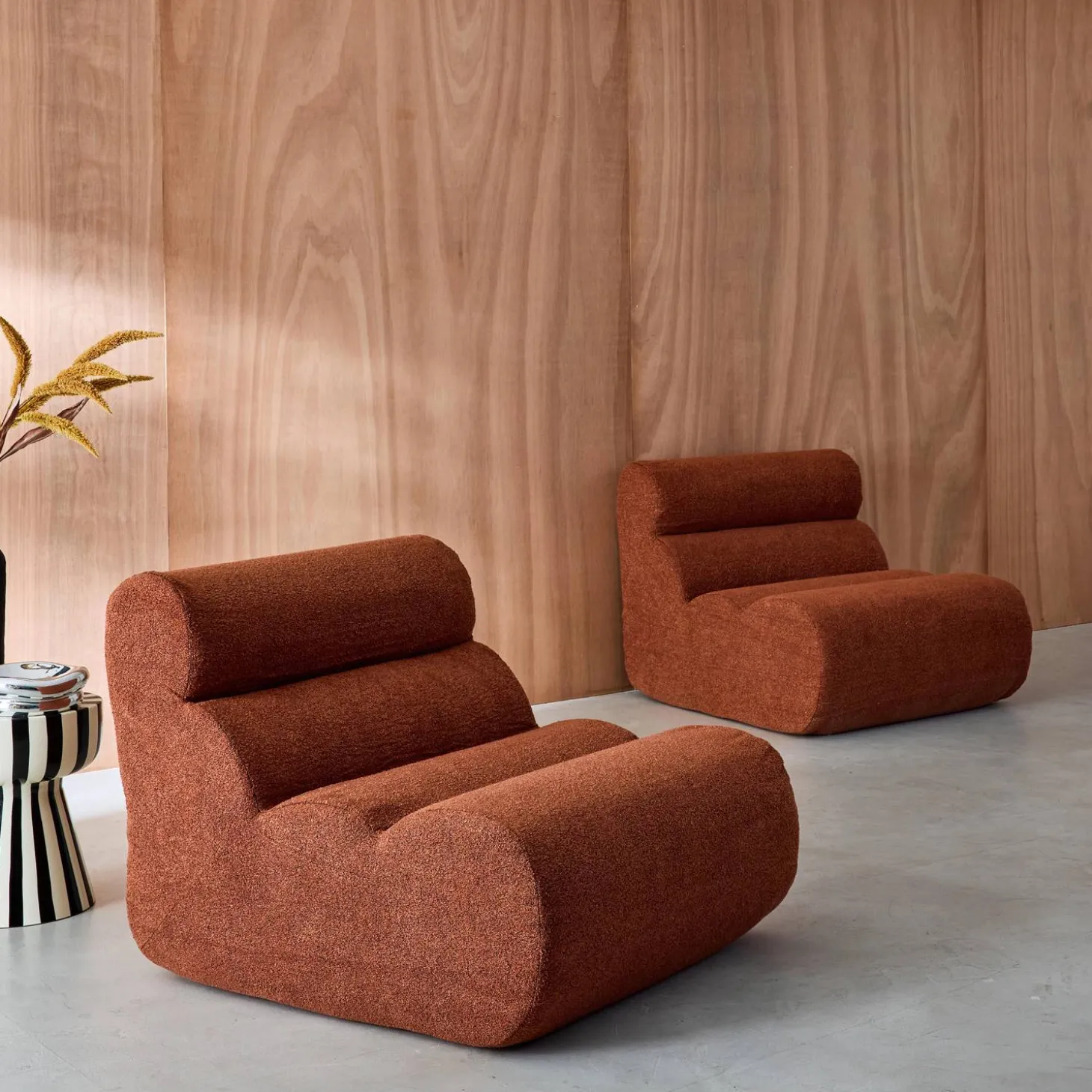 Módulo para sofá modular em tecido bouclé, set de 2
