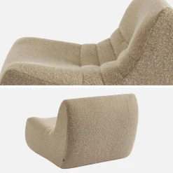 Módulo para sofá modular em tecido efeito alpaca, set de 3