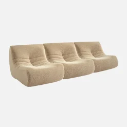 Módulo para sofá modular em tecido efeito alpaca, set de 3