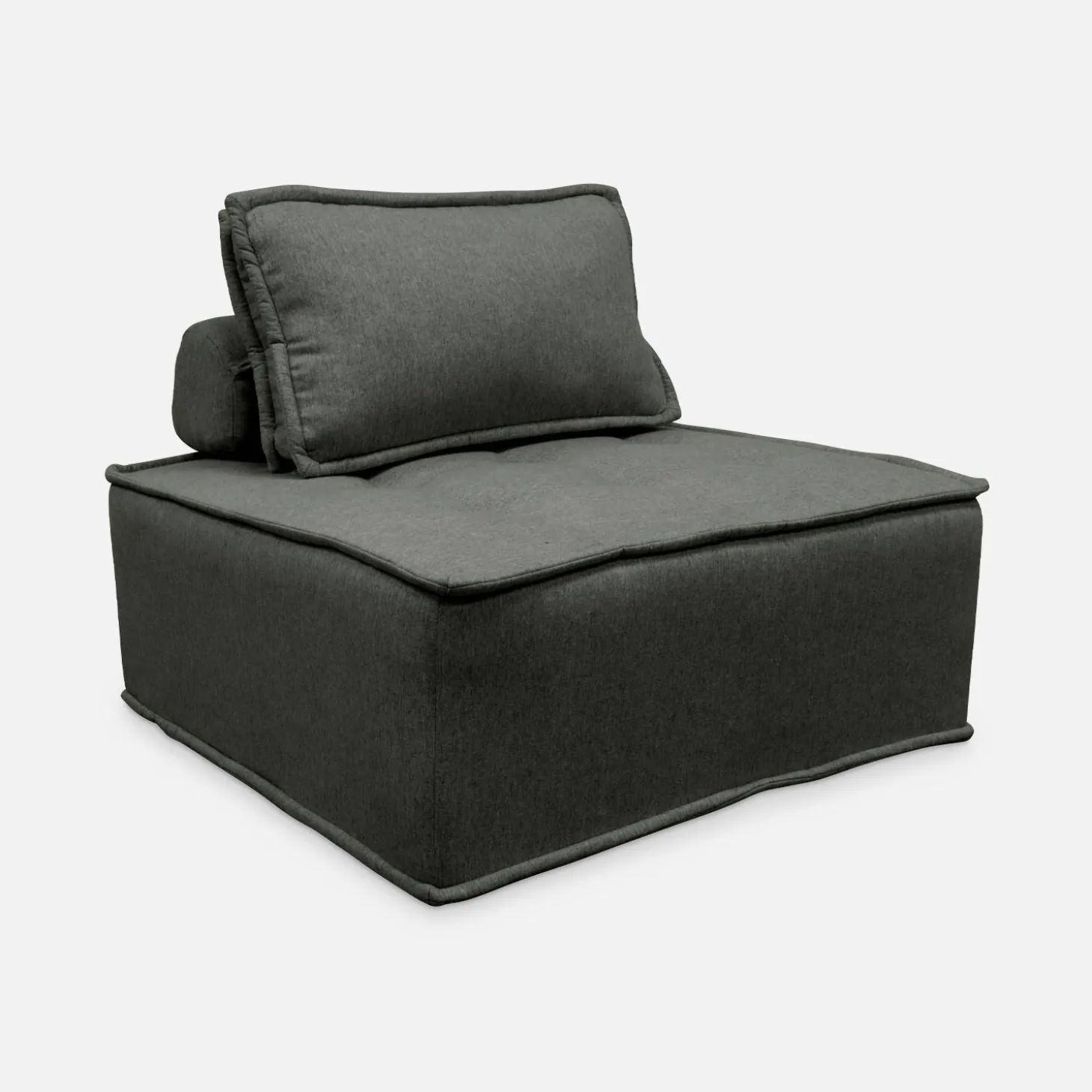Módulo para sofá modular em tecido estofado