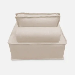 Módulo para sofá modular em tecido alcochoado, conjunto de 2
