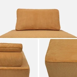 Módulo para sofá modular em veludo canelado
