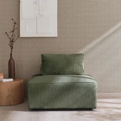 Módulo para sofá modular em veludo canelado
