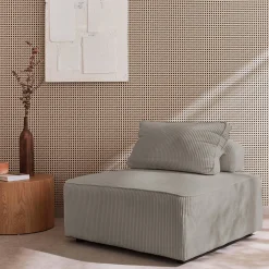 Módulo para sofá modular em veludo canelado