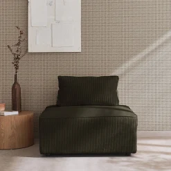 Módulo para sofá modular em veludo canelado