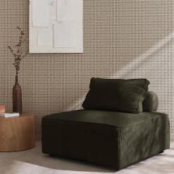 Módulo para sofá modular em veludo canelado