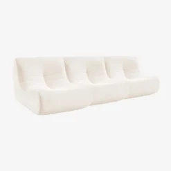 Módulo para sofá modular em veludo canelado, 3 lugares