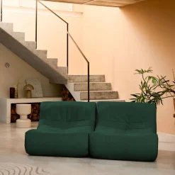 Módulo para sofá modular em veludo, set de 2