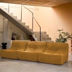 Módulo para sofá modular em veludo canelado, 3 lugares