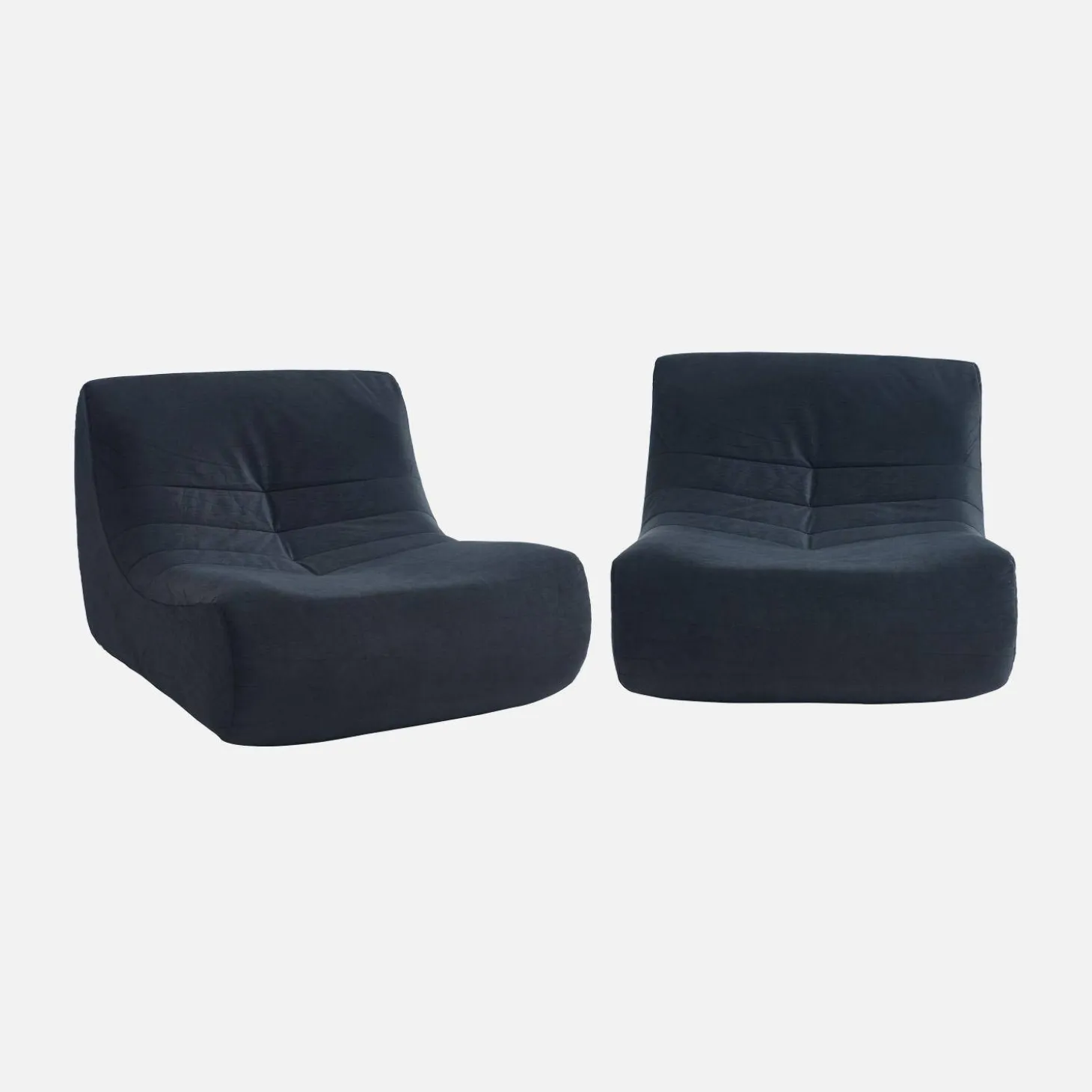 Módulo para sofá modular em veludo, set de 2