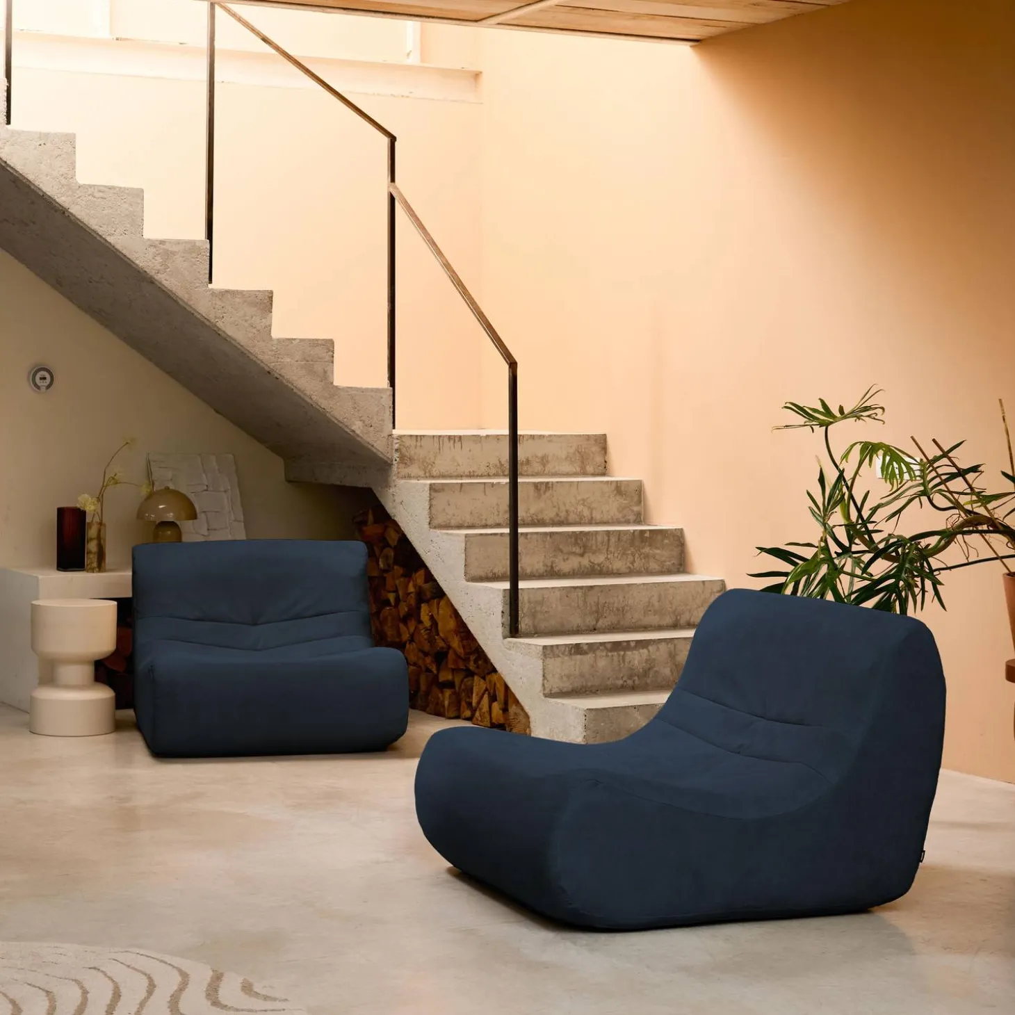 Módulo para sofá modular em veludo, set de 2