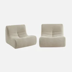 Módulos para sofá modular em tecido bouclé, 2 lugares