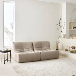 Módulos para sofá modular em tecido bouclé, 2 lugares