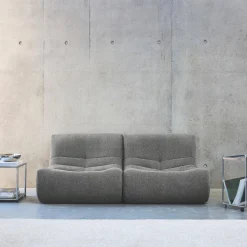 Módulos para sofá modular em tecido bouclé, 2 lugares