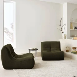 Módulos para sofá modular em tecido bouclé, 2 lugares