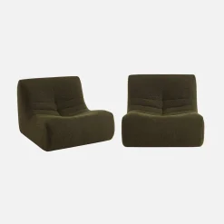 Módulos para sofá modular em tecido bouclé, 2 lugares
