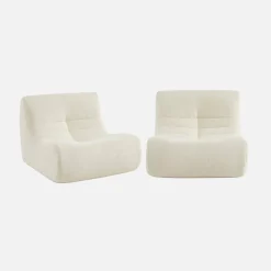Módulos para sofá modular em tecido bouclé, 2 lugares