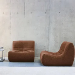 Módulos para sofá modular em tecido bouclé, 2 lugares