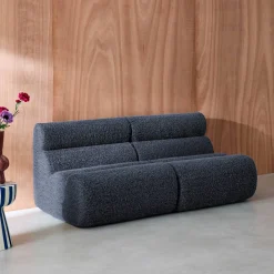 Módulos para sofá modular em tecido efeito alpaca, 2 lugares