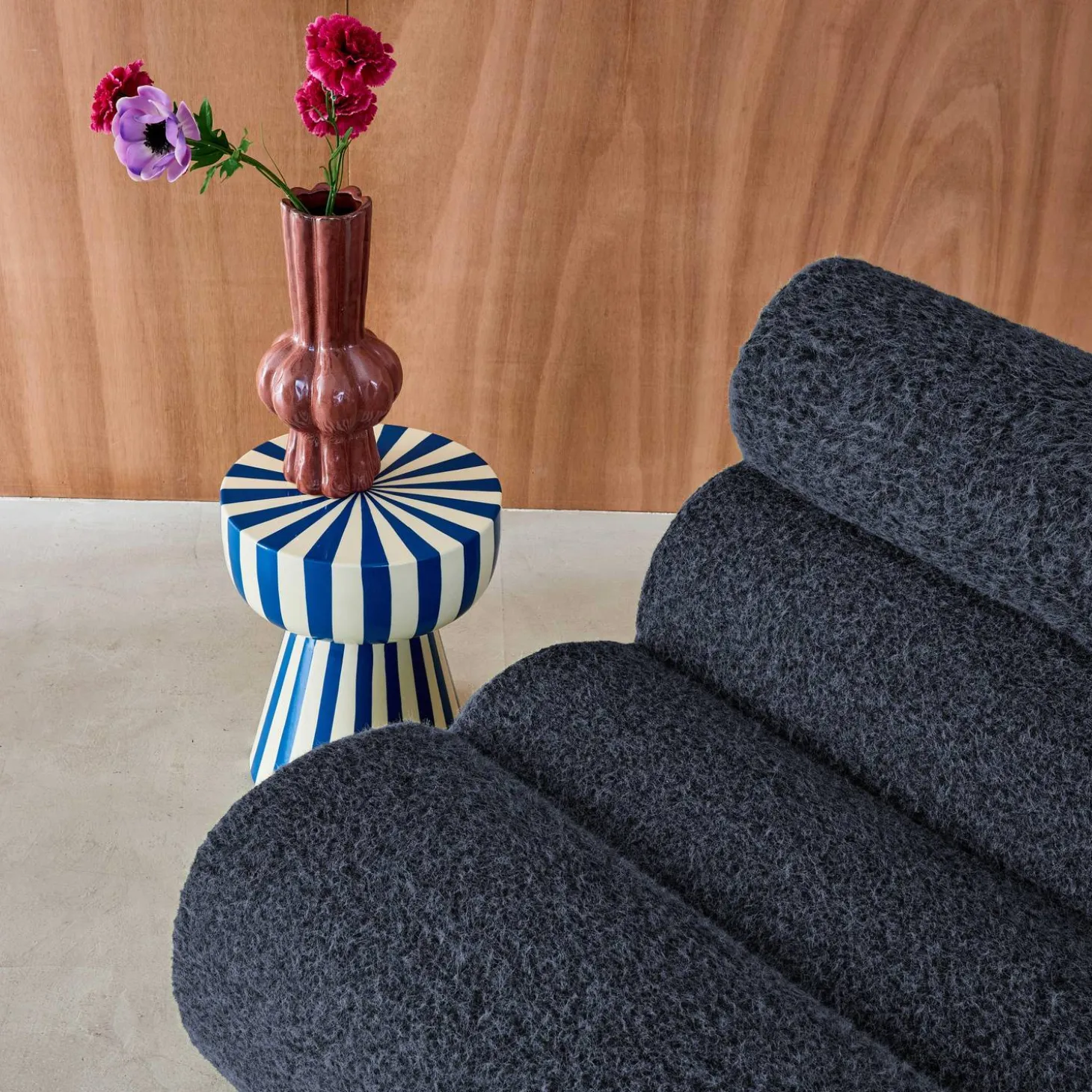 Módulos para sofá modular em tecido efeito alpaca, 2 lugares