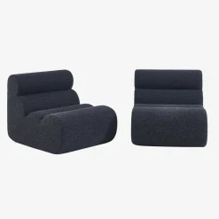 Módulos para sofá modular em tecido efeito alpaca, 2 lugares