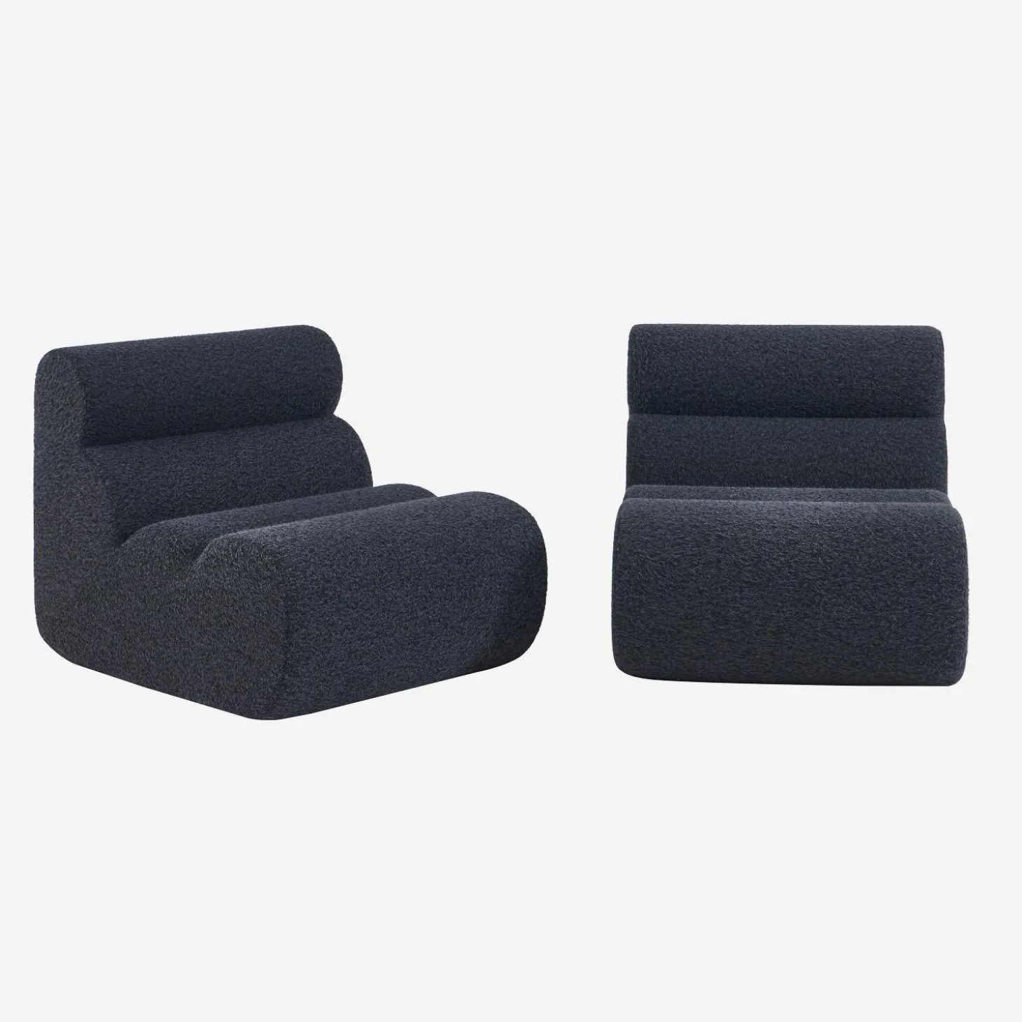 Módulos para sofá modular em tecido efeito alpaca, 2 lugares