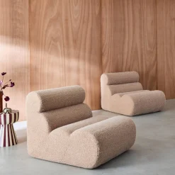 Módulos para sofá modular em tecido efeito alpaca, 2 lugares
