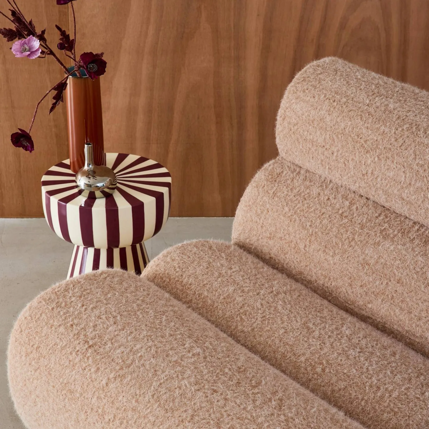 Módulos para sofá modular em tecido efeito alpaca, 2 lugares