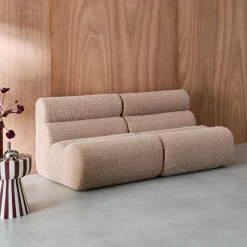 Módulos para sofá modular em tecido efeito alpaca, 2 lugares