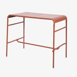 Mesa alta de jardim bistrô em aço, 4 lugares, 120cm