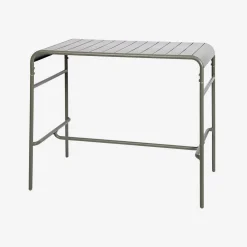 Mesa alta de jardim bistrô em aço, 4 lugares, 120cm