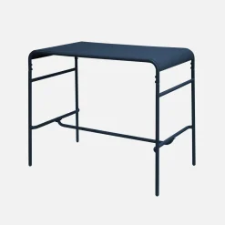 Mesa alta de jardim bistrô em aço, 4 lugares, 120cm
