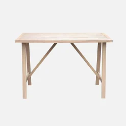 Mesa alta de jardim de madeira de acácia para 4 pessoas