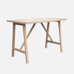 Mesa alta de jardim de madeira de acácia para 4 pessoas