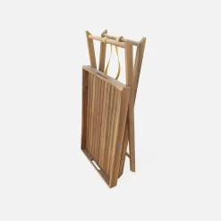 Mesa auxiliar de jardim em madeira